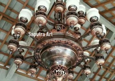 Lampu Robyong Tembaga 3 Tingkat