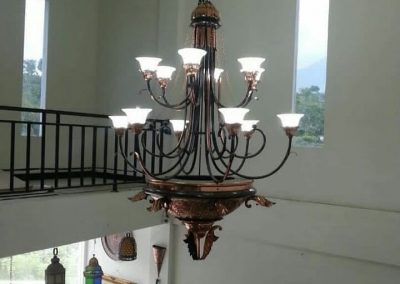 Lampu Robyong Tembaga 2 Tingkat