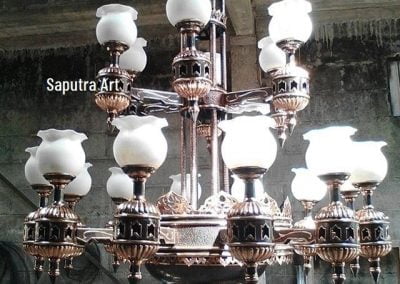Lampu Robyong Tembaga 2 Tingkat