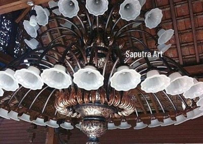 Lampu Robyong Tembaga 3 Tingkat