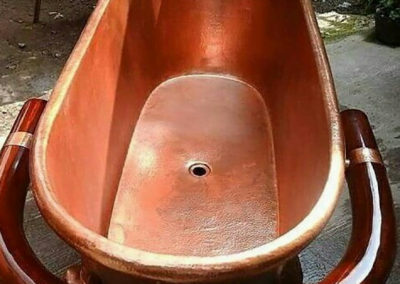 Bathtub Tembaga Combine Kayu