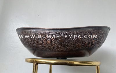 Wastafel Tembaga Ukir