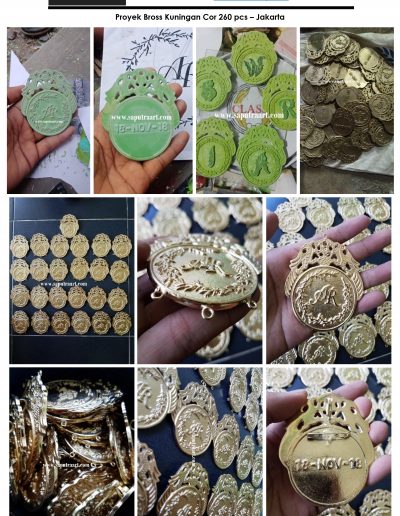 Proyek Bross Kuningan Cor 260 pcs