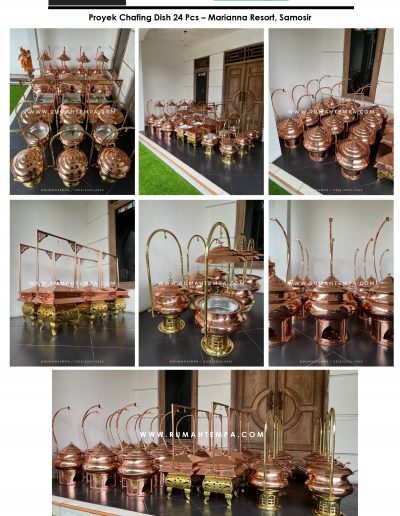Proyek Chafing Dish Tembaga Kuningan Marianna resort Samosir