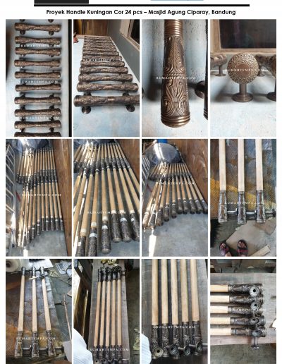 Proyek Handle Kuningan Cor 24 pcs – Masjid Agung Ciparay, Bandung
