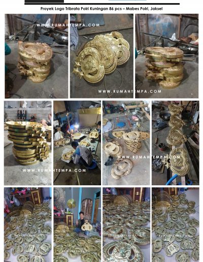 Proyek Logo Tribrata Polri Kuningan 86 pcs – Mabes Polri, Jaksel