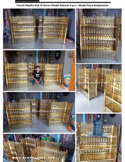 Proyek Rak Al Quran Kuningan Masjid Nabawi 4pcs