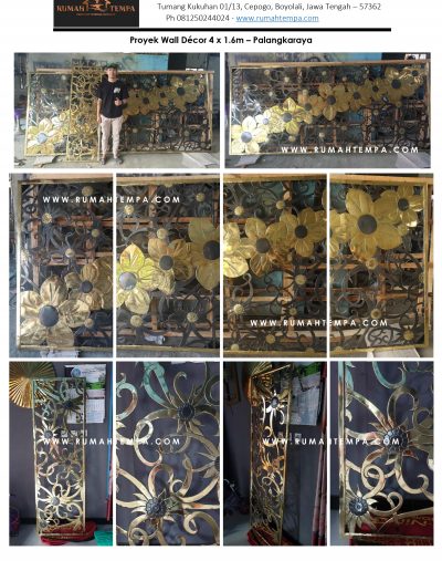 Proyek Wall Decor Kuningan 4 x 1.6m - Palangkaraya