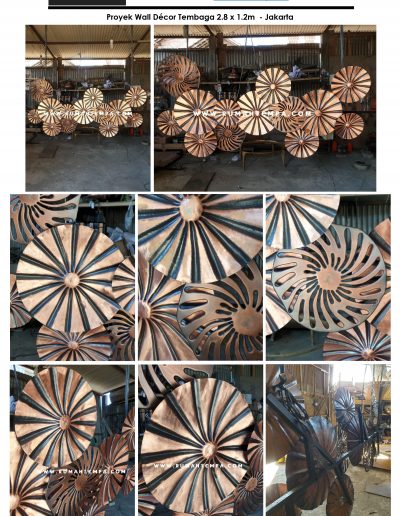Proyek Wall Décor Tembaga 2.8 x 1.2m - Jakarta