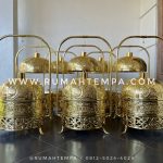 Chafing dish kuningan bulat