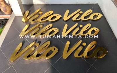 Huruf Timbul Bahan Kuningan