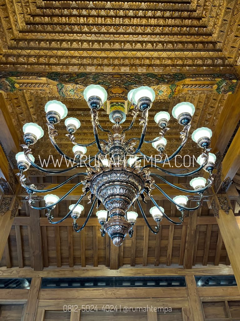 lampu hias joglo bahan tembaga