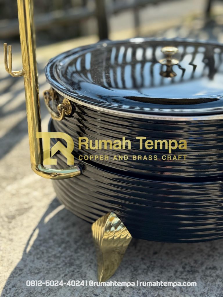 pemanas makanan bahan kuningan