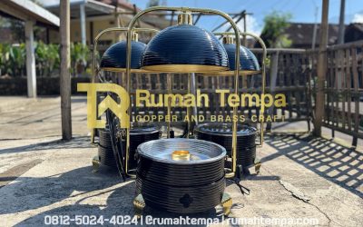 Chafing Dish Kuningan Hitam Gold