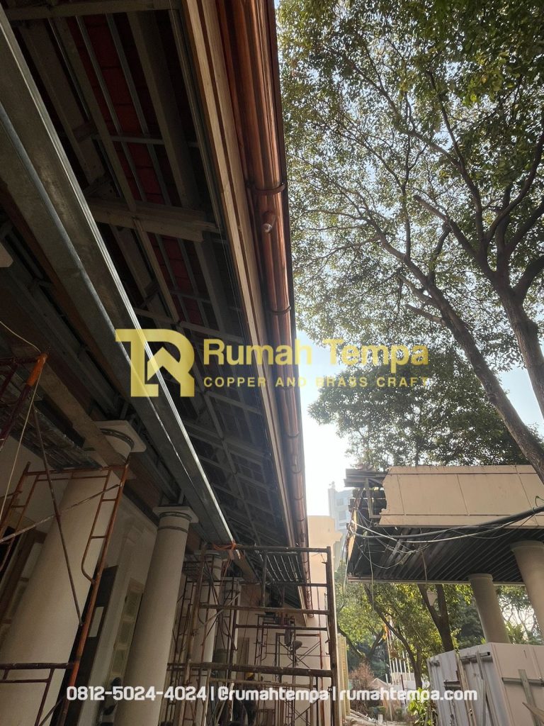 kerajinan talang air tembaga custom