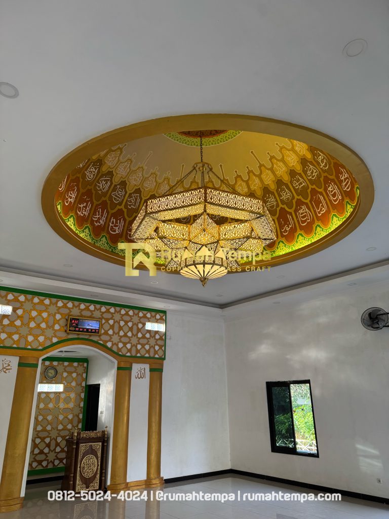 kerajinan lampu masjid kuningan