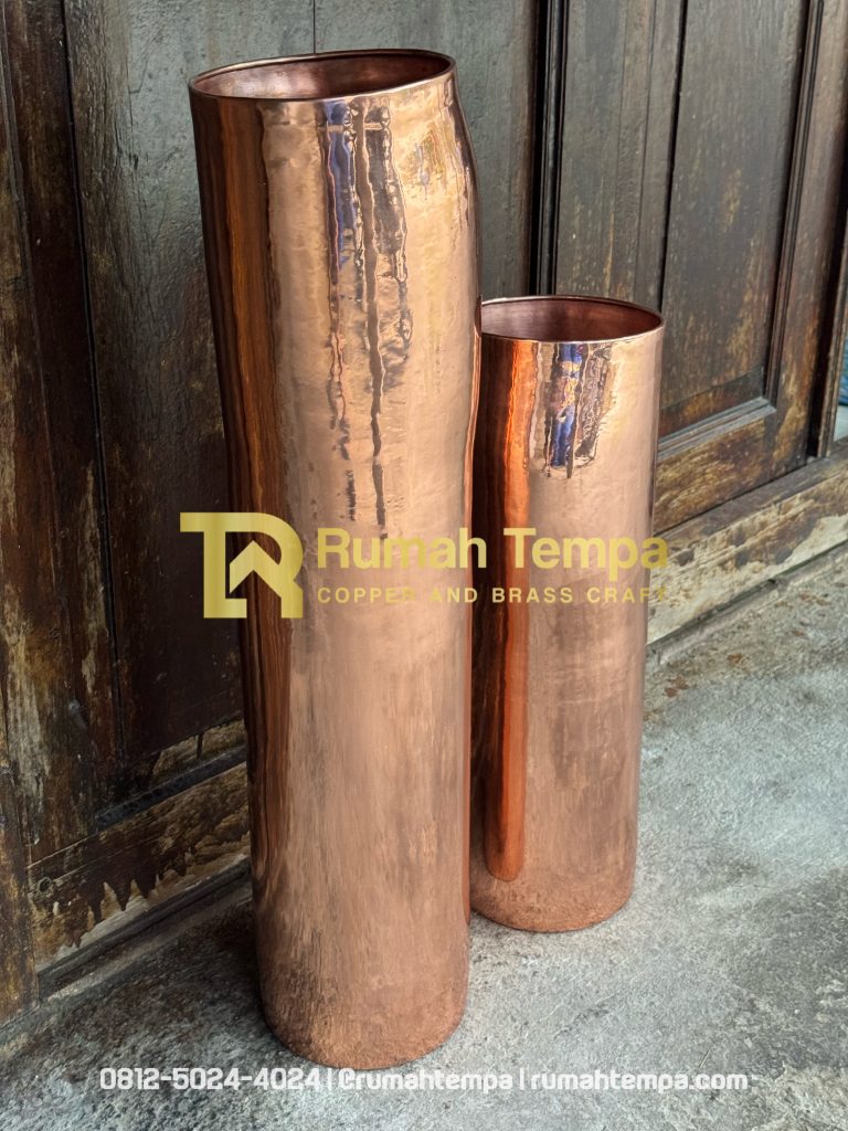 pot bunga bahan tembaga
