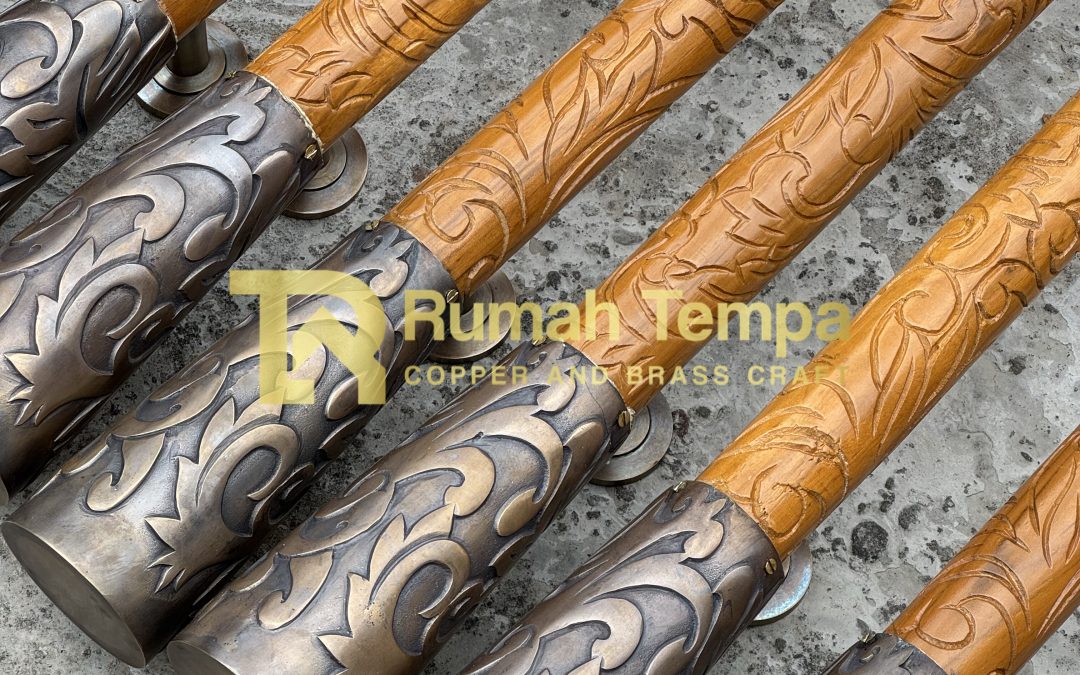 Handle Kayu Kombinasi Kuningan