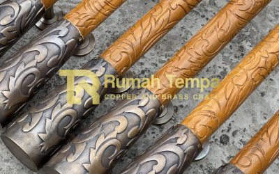 Handle Kayu Kombinasi Kuningan