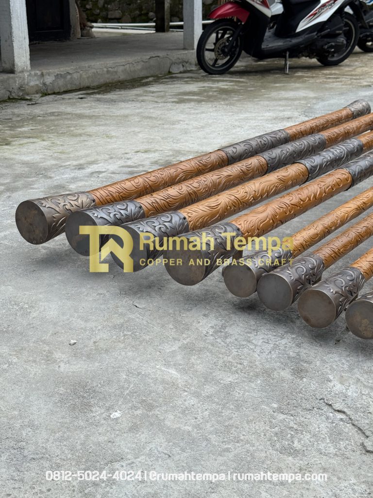 handle kayu kombinasi kuningan