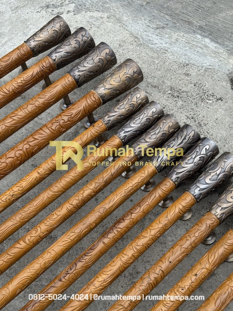 handle kayu kombinasi kuningan